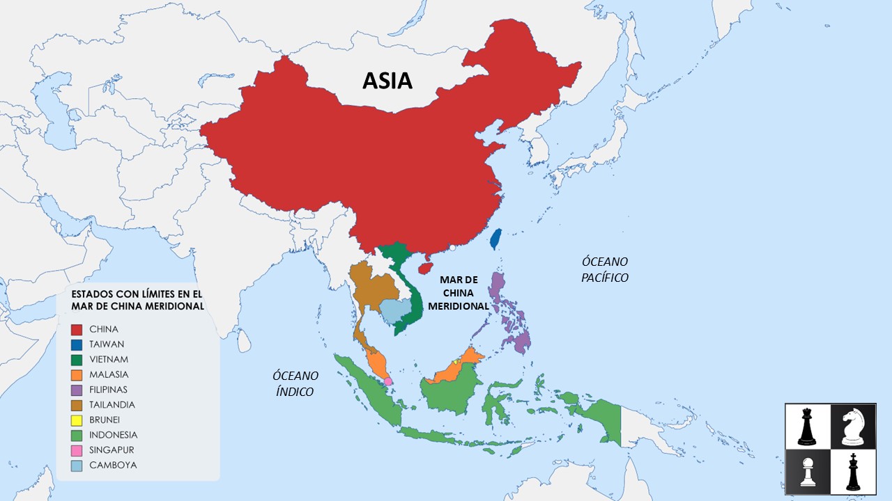 Mar Meridional de China ESTADOS limitrofes