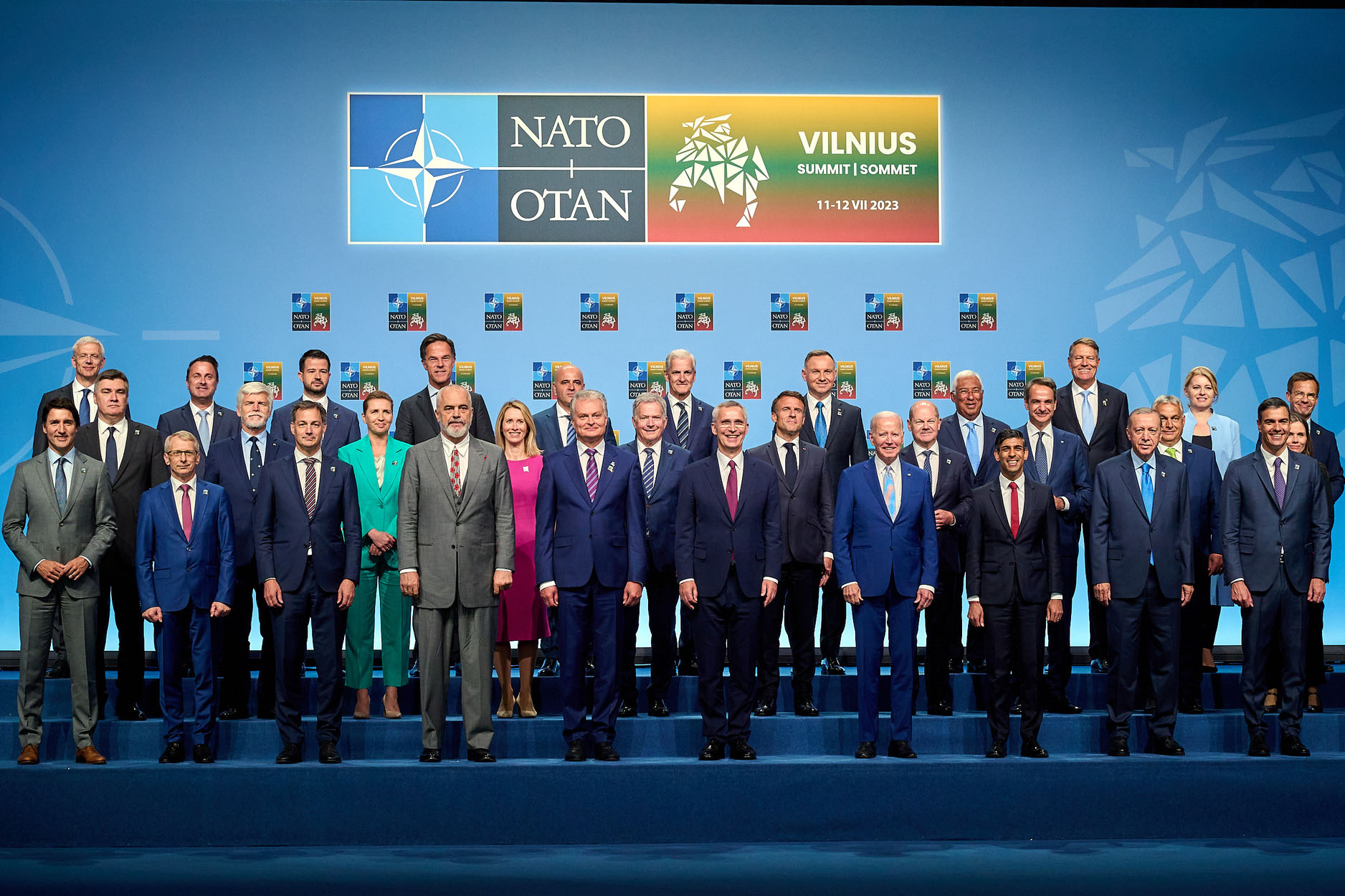 Official photo of the NATO Secretary General and Heads of State and Government - 2023 NATO Vilnius Summit
